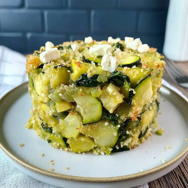 Baked Zucchini, Spinach, and Feta Casserole