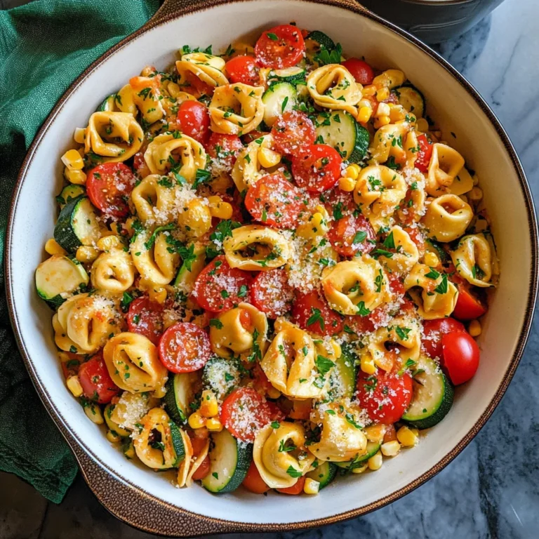 Cheese Tortellini with Summer Veggies