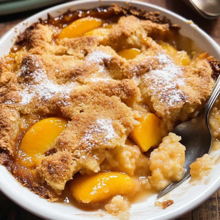 Easy Southern Peach Cobbler [with Canned Peaches]