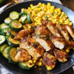 Garlic Butter Chicken with Zucchini and Corn - One-Pan, 30-Minute Meal