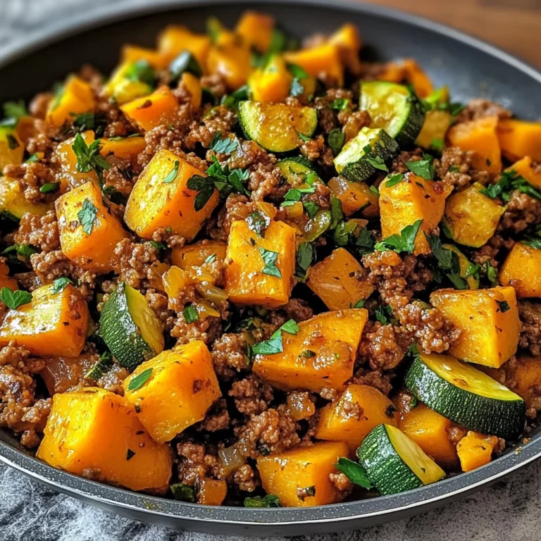 Ground Beef Zucchini Sweet Potato Skillet