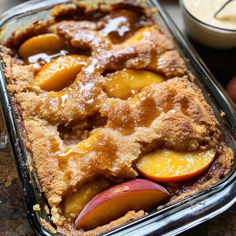 Old School Easy Brown Sugar Peach Cobbler