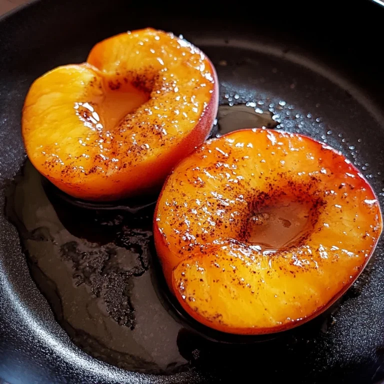 Pan fried peaches