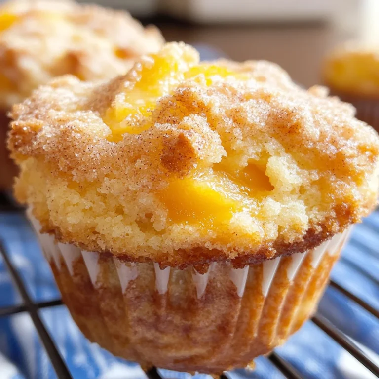 Peach Cobbler Muffins