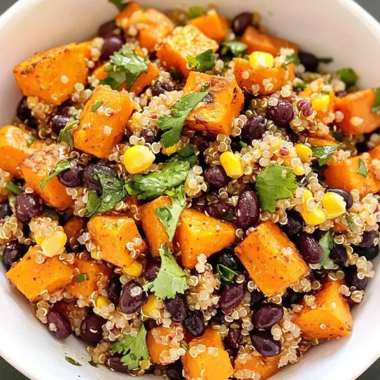 Roasted Sweet Potato Black Bean Quinoa Salad recipe