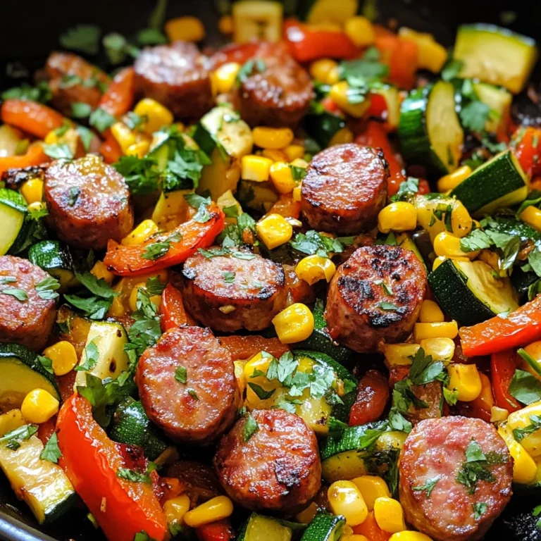 Sausage and Veggies Skillet - 30 Minute, One-Pan Meal