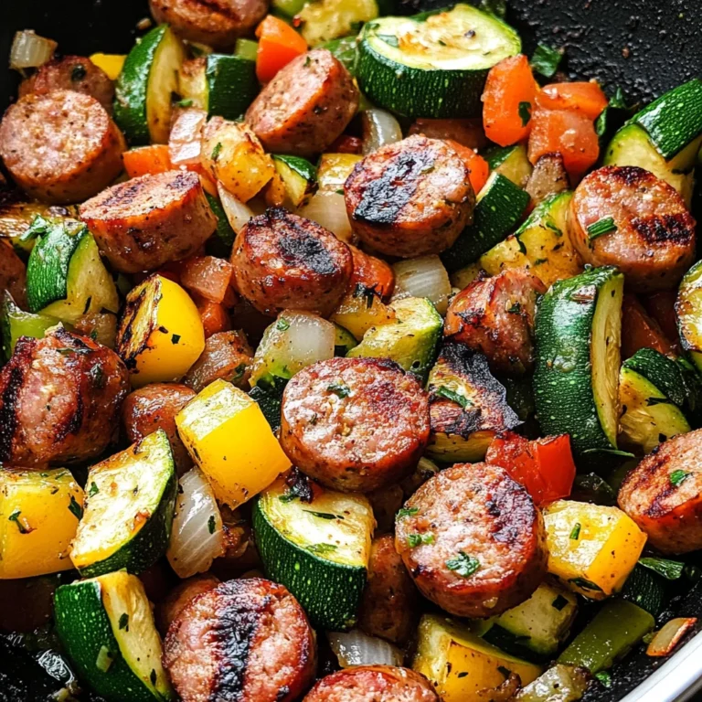 Skillet Sausage and Zucchini