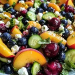 Blueberry Peach Feta Salad