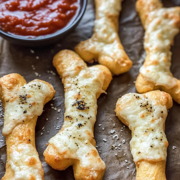Cheesy Halloween Breadstick Bones