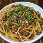 Easy Mongolian Ground Beef Noodles
