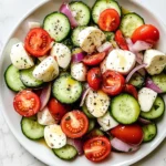 Fresh Cucumber Caprese Salad