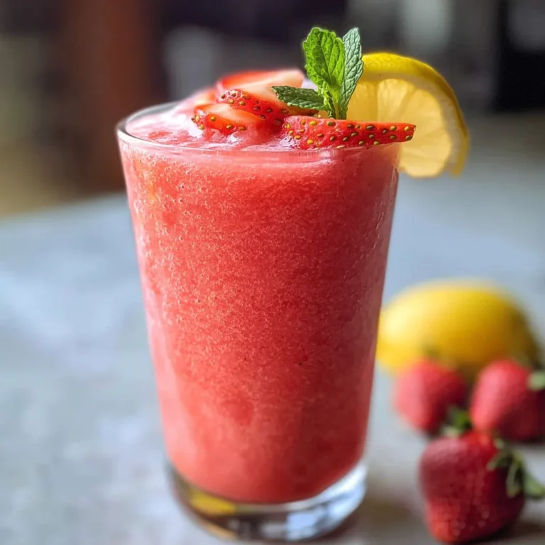 Frozen strawberry lemonade