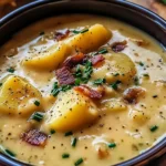 Hearty Cheddar Garlic Herb Potato Soup Recipe