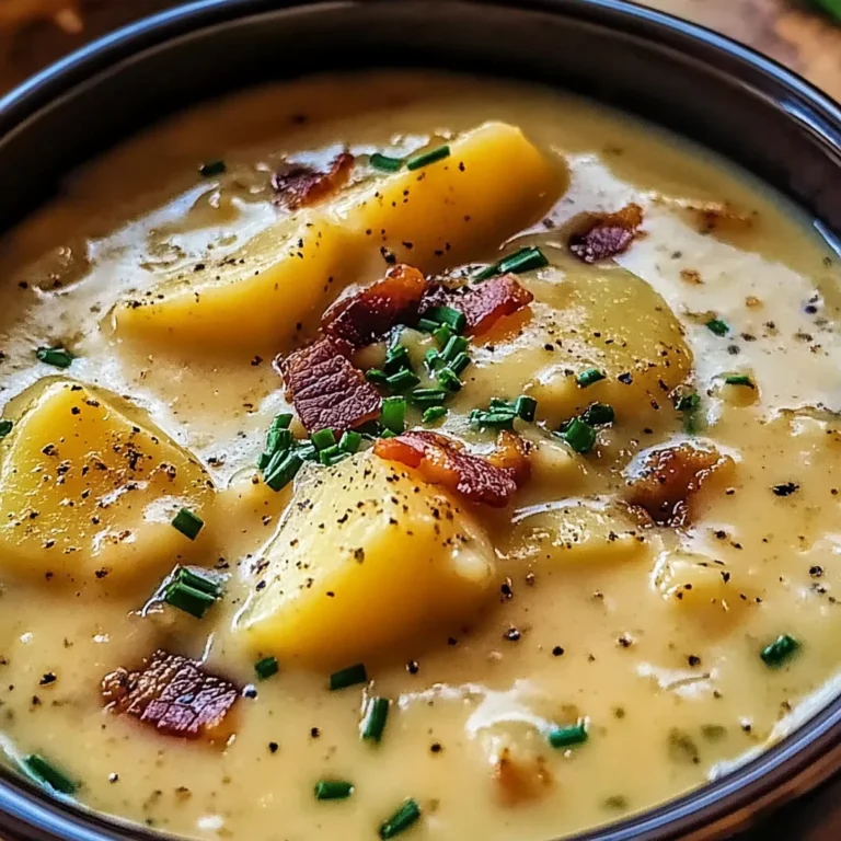 Hearty Cheddar Garlic Herb Potato Soup Recipe