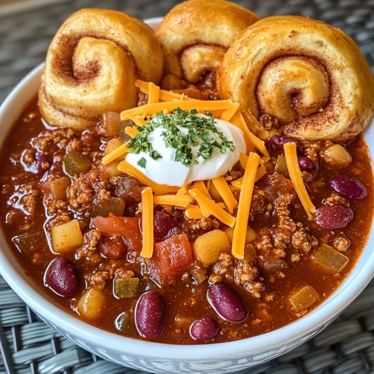 Hillbilly Chili and Cinnamon Rolls