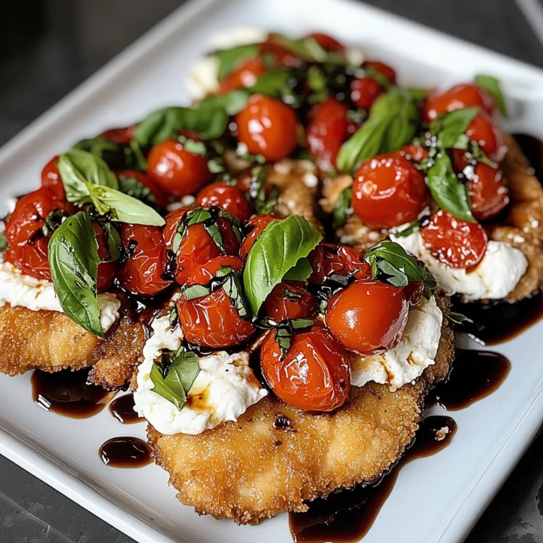 Italian Basil Chicken Cutlets with Tomato and Burrata Topping