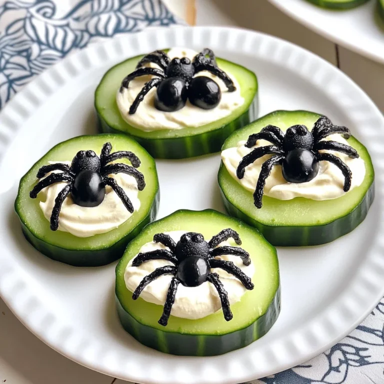 Keto Spider Cucumber Appetizer Bites