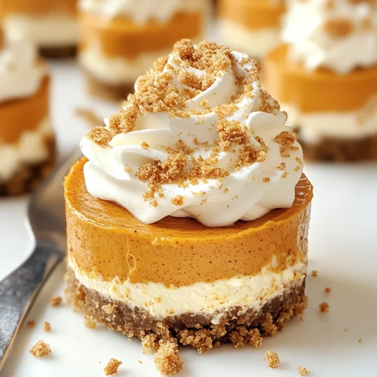 No Bake Pumpkin Mini Cheesecakes