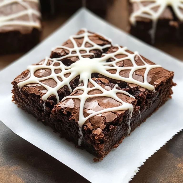 Spider Web Brownies