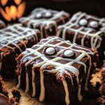 spooky mummy brownies