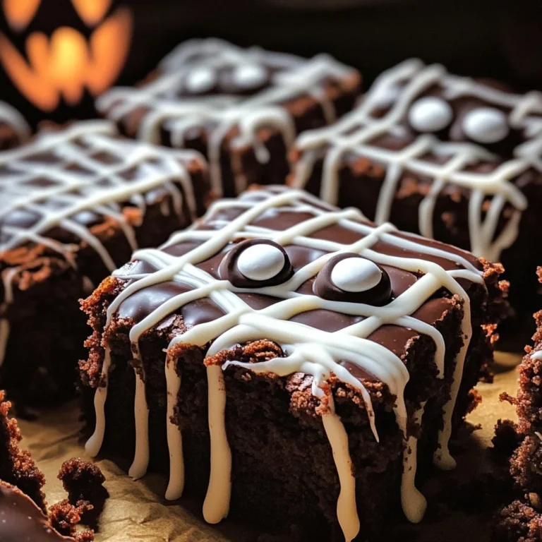 spooky mummy brownies