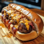 Bourbon BBQ Turkey Bacon Cheeseburger Meatball Subs Ready in 30 Minutes