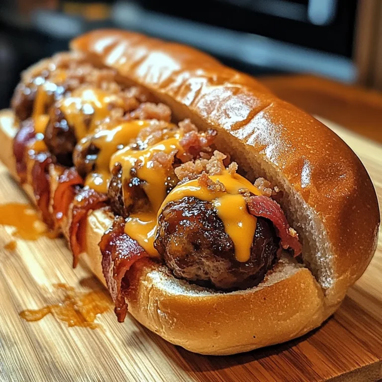 Bourbon BBQ Turkey Bacon Cheeseburger Meatball Subs Ready in 30 Minutes