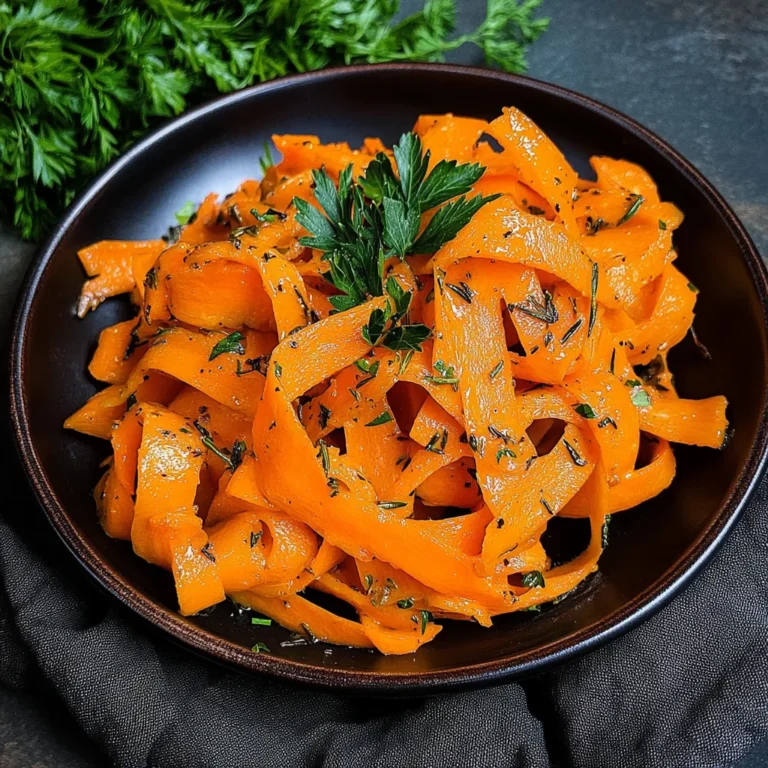 Carrot Ribbons in Rosemary Butter Sauce
