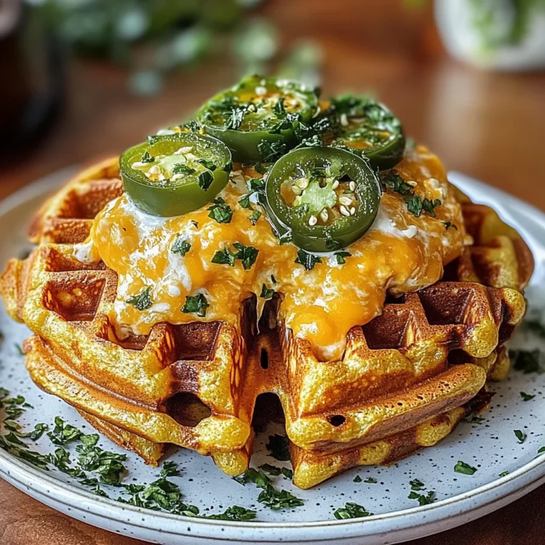 Cheddar Jalapeño Cornbread Waffles