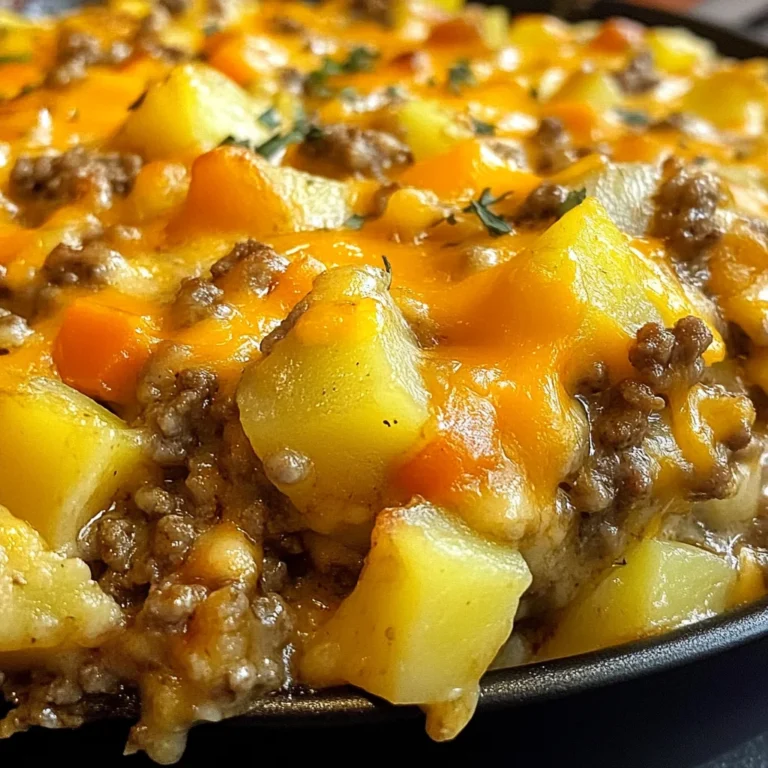 Cheesy Ground Beef & Potato Casserole