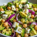 Chickpea Feta Avocado Salad