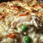 Dump-and-Bake Chicken Alfredo Rice Casserole Recipe