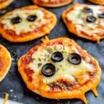 Easy Mini Halloween Pizzas