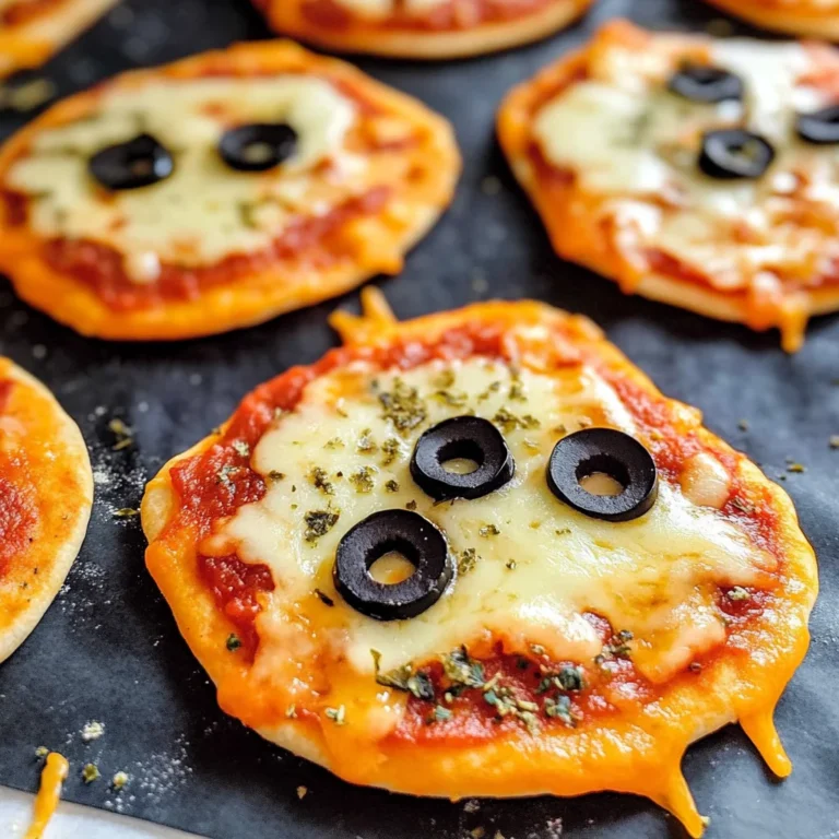 Easy Mini Halloween Pizzas