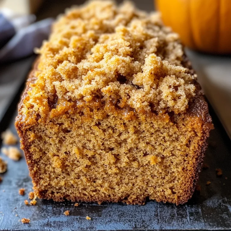 Easy Pumpkin Bread with Crumb Topping