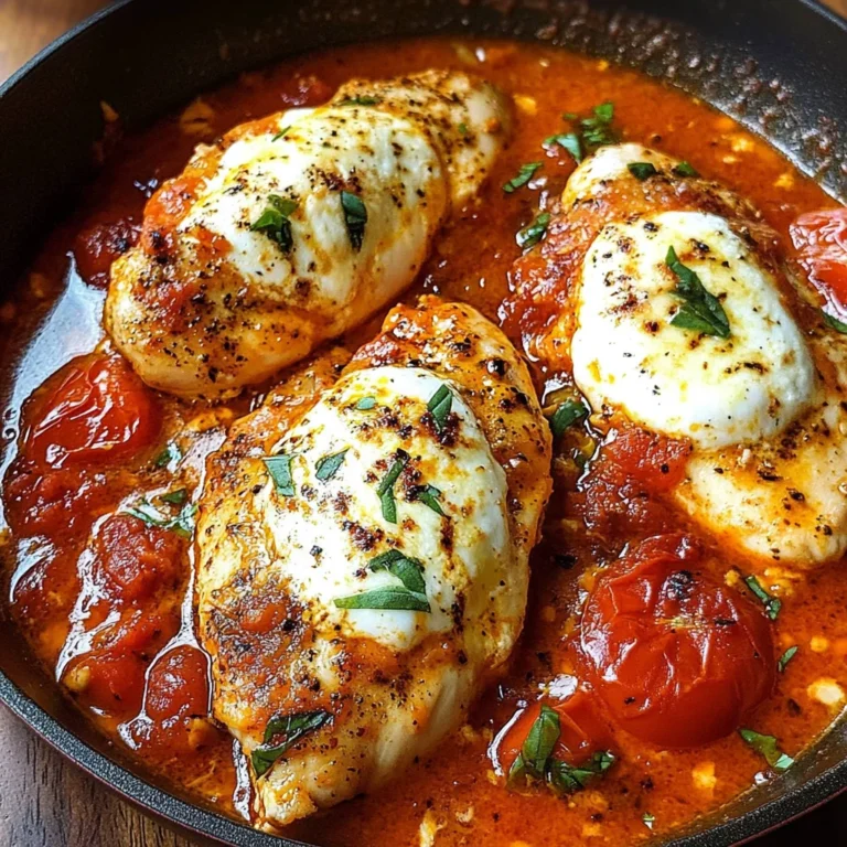 Garlic Tomato Chicken with Mozzarella
