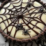 Halloween Chocolate Spiderweb Tart