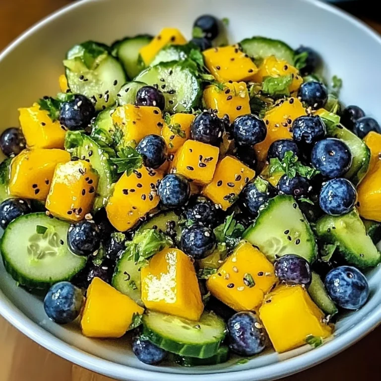 Mango Cucumber Salad with Blueberries and Avocado