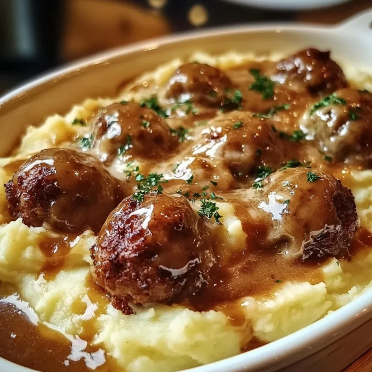 Meatball & Mashed Potato Bake