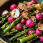 Roasted Asparagus and Radishes with Mustard Vinaigrette