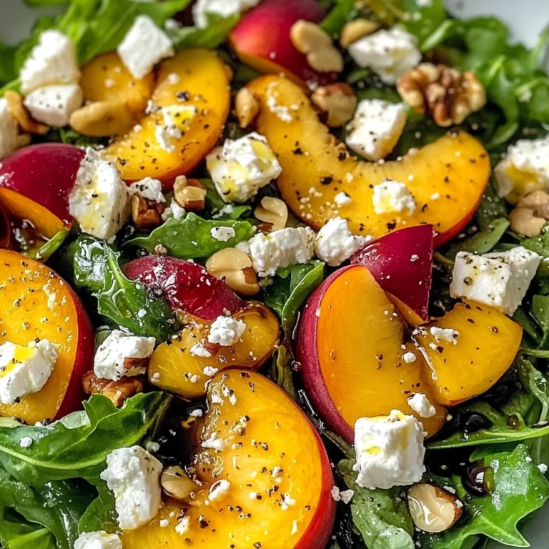 Simple Peach Feta Salad
