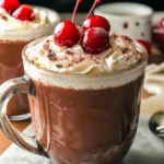 Slow Cooker Chocolate Covered Cherry Hot Chocolate
