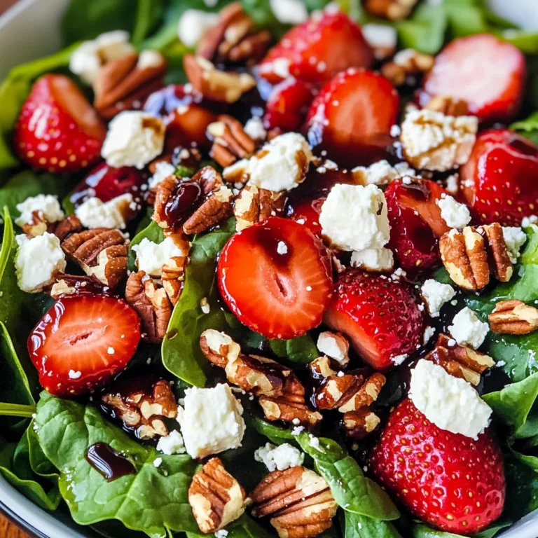 Spinach Strawberry Salad with Pecans