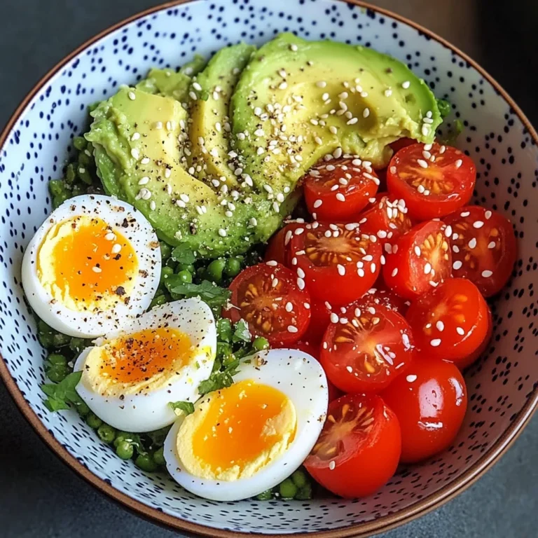 Avocado & Soft-Boiled Egg Bowl with Cherry Tomatoes & Sesame
