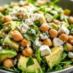 Chickpea Feta Avocado Salad
