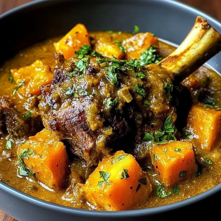 Coconut Cream Lamb Shanks with Sweet Potatoes & Coriander
