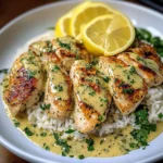 Creamy Lemon Garlic Chicken with Herb Rice