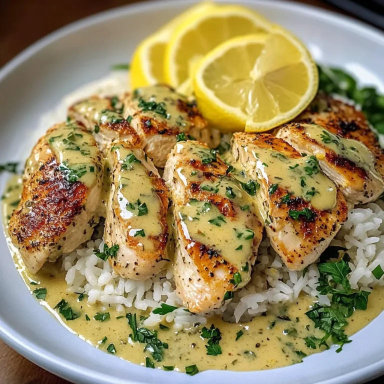 Creamy Lemon Garlic Chicken with Herb Rice