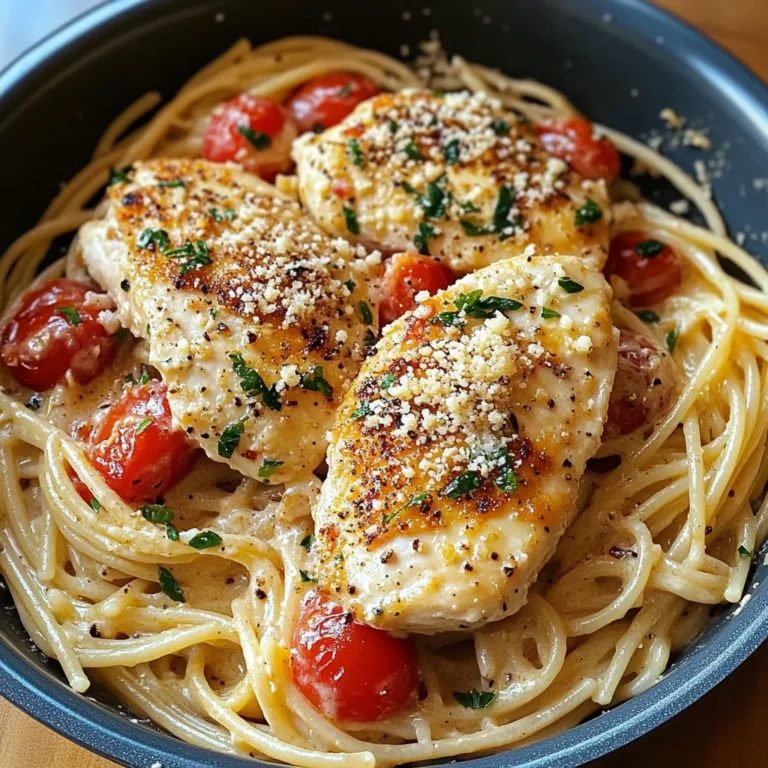Creamy White Wine Parmesan Chicken Pasta