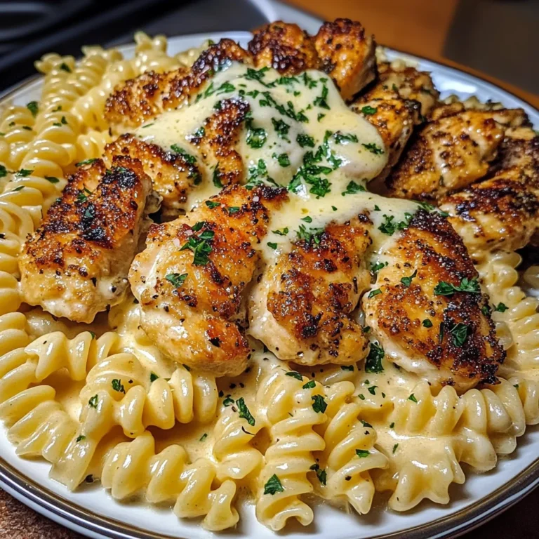 Garlic Parmesan Chicken with Velveeta Rotini Alfredo